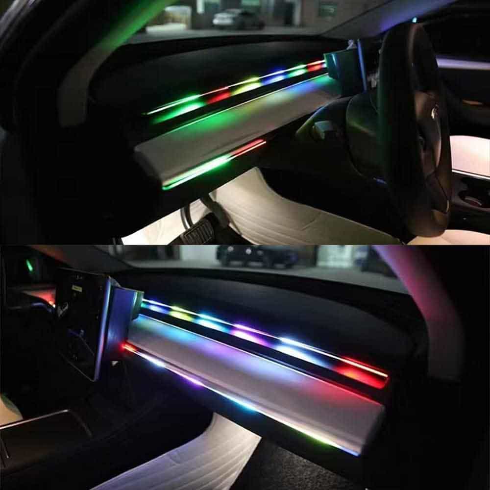 Interior Ambient LED Strip — professional installation at Arbuda Car, Gandhinagar Gujarat